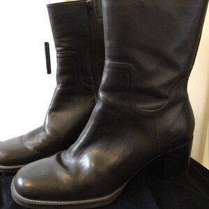 Bass Leather Raimy Heeled Boot Black Size 10